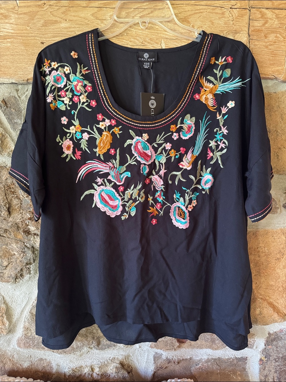 NWT Embroidered Top